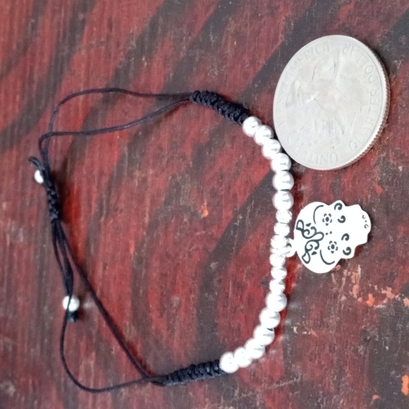 Sterling silver Halloween!Sugar skull Handmade Cloisonne Enamel bracelet - Picture 7 of 11